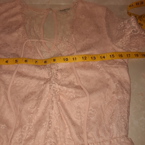 Charlotte Russe Lace Romper in Blush Pink - Picture 8 of 13